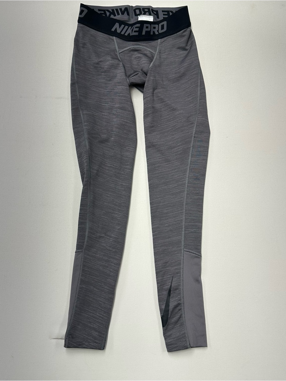 Nike Pro Compression Tights Men’s Small Gray Athletic Pants 929711 Dri-FIT Train